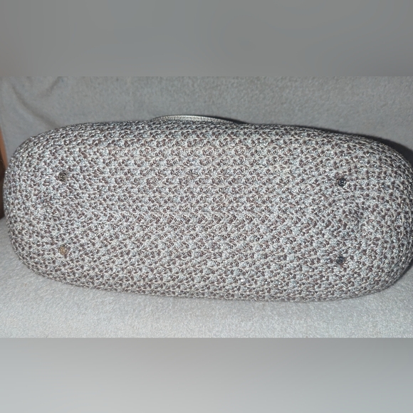 Eric Javits New York gray and metallic raffia tote bag. - Picture 6 of 14